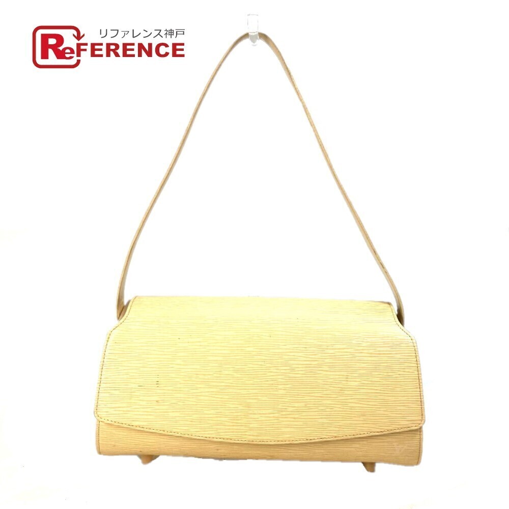LOUIS VUITTON Epi Nocturne Shoulder Bag Leather Vanilla Yellow